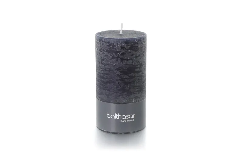 balthasar Zylinderkerze Rustico 13 cm x 7 cm, gris