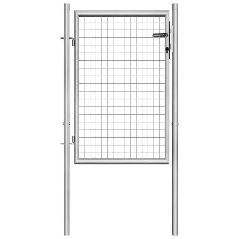 Gartentor verzinkter Stahl 105x100 cm Silber