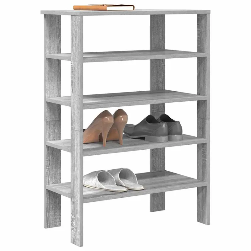 Étagère à chaussures sonoma gris 61x32x87,5 cm bois ingénierie