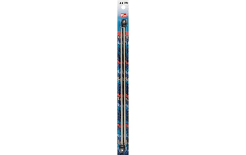 Prym Jackenstricknadel Alu, gris 4.00 mm, 30 cm, Karte 2 pièces