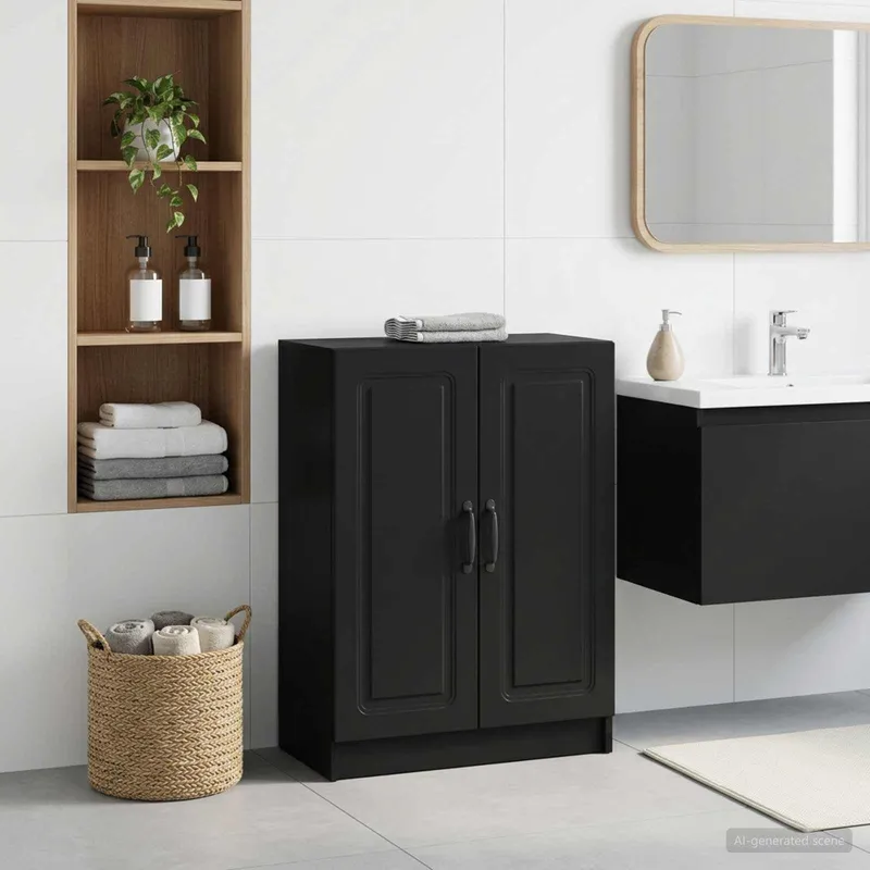 Badezimmer Aufbewahrungsschrank UTRECHT Schwarz