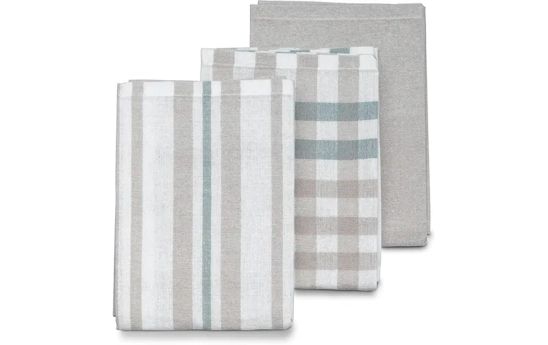 Kela Geschirrtuch-Set Pasado 3 pièces, Silbergrau