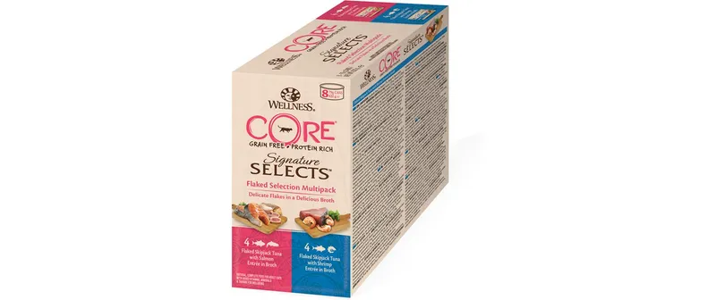 Wellness Core Nassfutter Flake Selection 8 x 79g