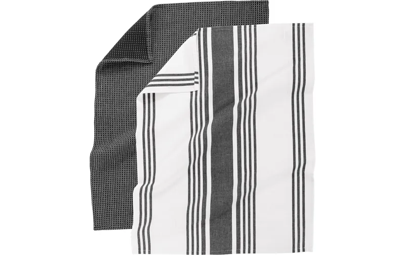 Tiseco Geschirrtuch Combo 4er Set, noir/blanc