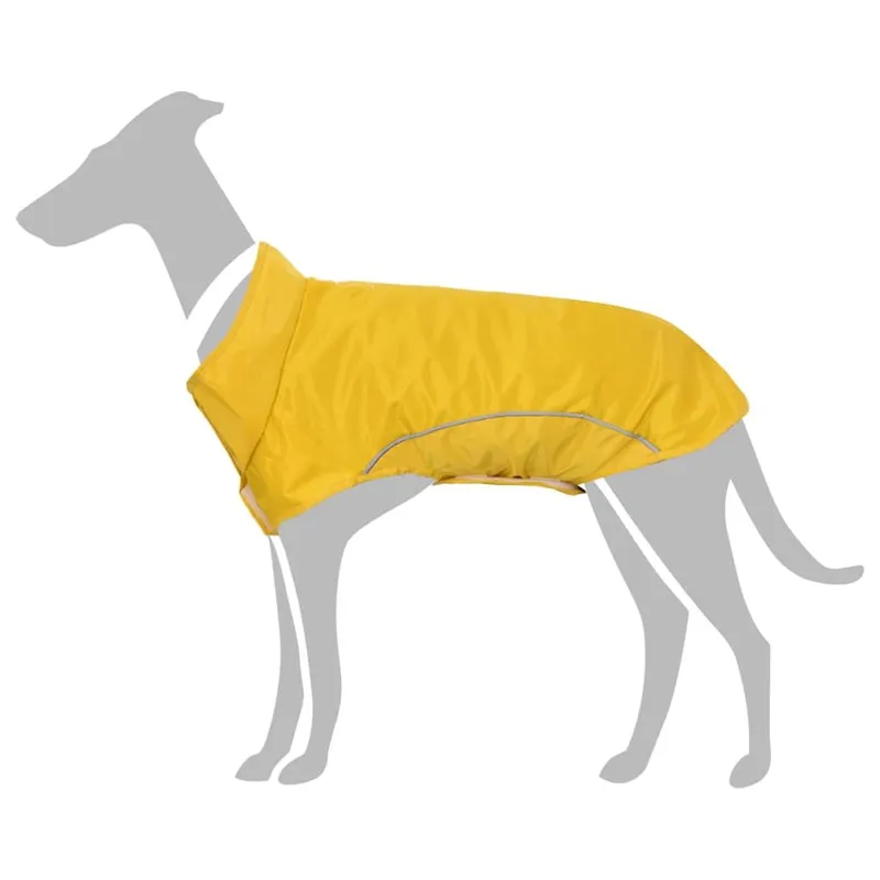 Hunde Regenmantel mit Reflexstreifen Polyester Gelb 3XL