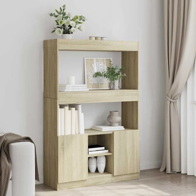 Highboard Sonoma-Eiche 92x33x140 cm derivato del legno