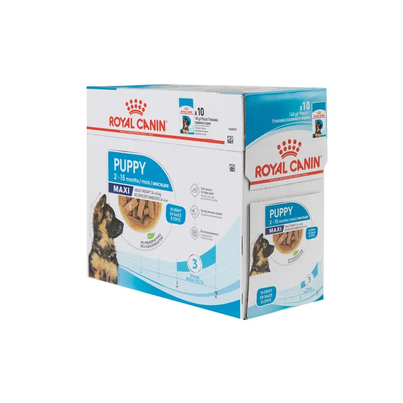 Royal Canin Nassfutter Health Nutrition Maxi Puppy Sauce, 10 x 140g
