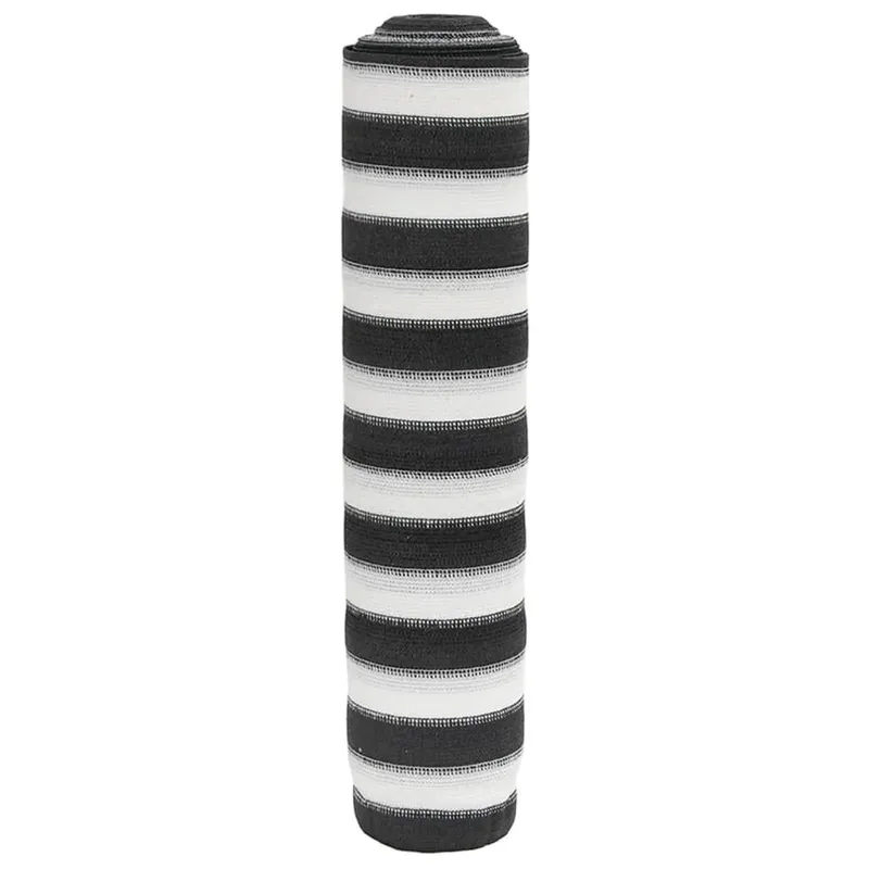Filet brise-vue anthracite et blanc 1,8x50 m PEHD 75 g/m²