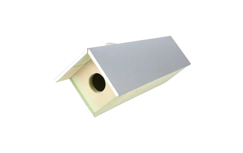 Esschert Design Steinkauz-Nistkasten Kiefernholz Zink 80.5 x 31 x 52 cm