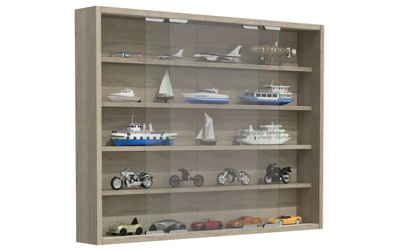 VCM Vitrine Agisa L 77 x 60 cm, Sonoma Eiche