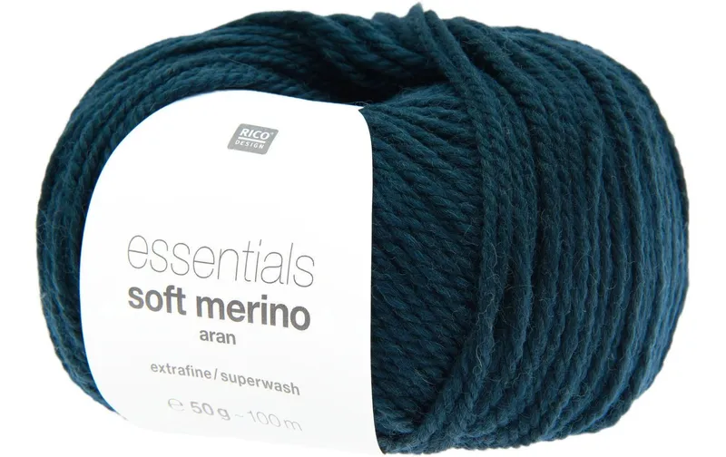 Rico Design Wolle Soft Merino aran 50 g, Petrol
