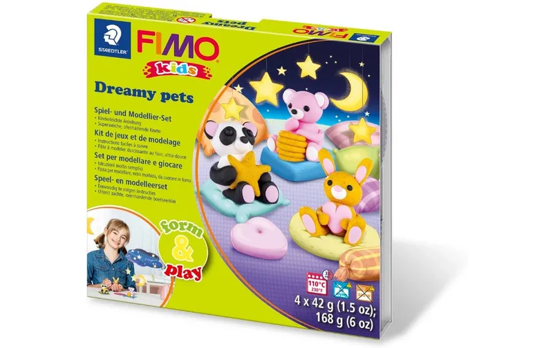 Fimo Modelliermasse Kids Bastelset Dreamy Pets
