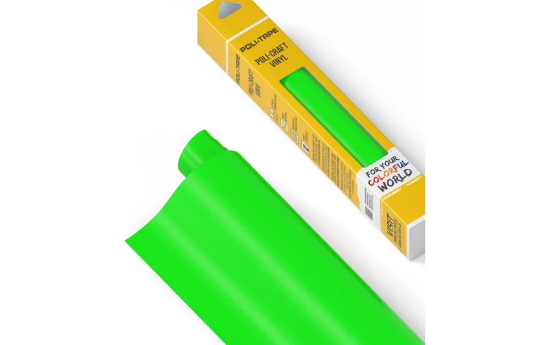 Poli-Tape Vinylfolie Permanent 30.5 x 183 cm, Neon green matt
