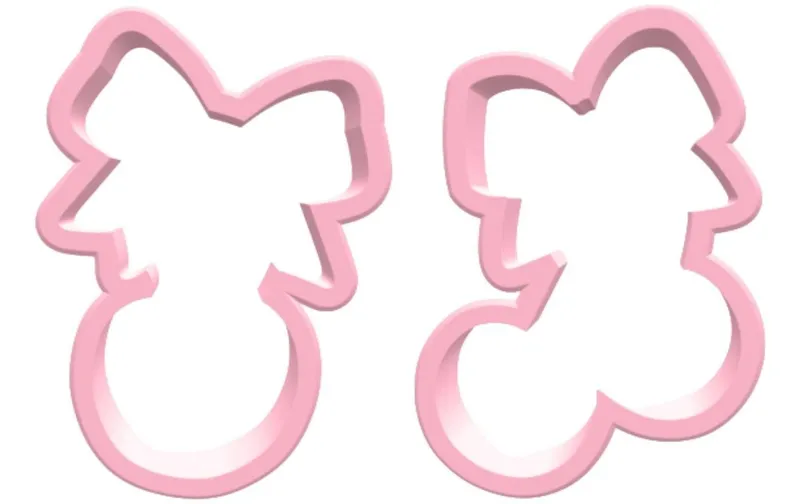 BackshopSchweiz Guetzli-Ausstecher-Set Kirschen Bio-Kunsttissu Rosa 9 cm