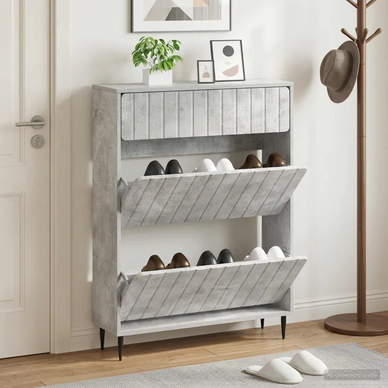 Cabinet à chaussures ZWOLLE 78 x 24 x 103 cm Bois d'ingénierie