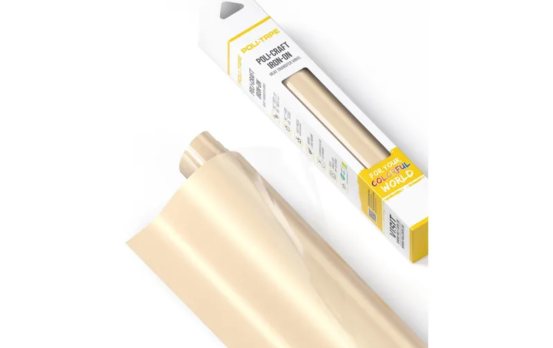 Poli-Tape Aufbügelfolie Poli-Flex turbo, 30.5 x 122 cm, Champagner