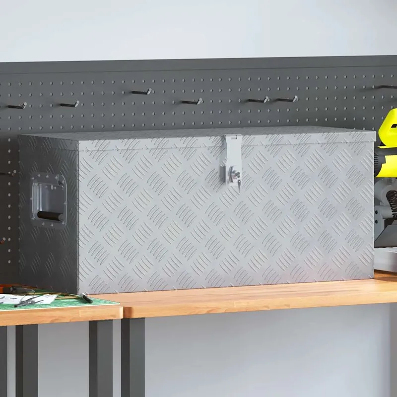 Boîte en aluminium 80 x 30 x 35 cm Argenté