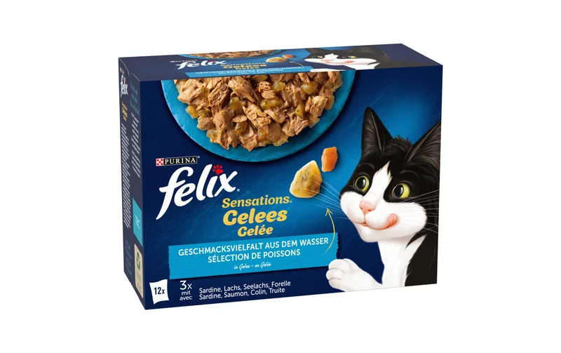Felix Nassfutter Sensations Fisch, 12 x 85 g