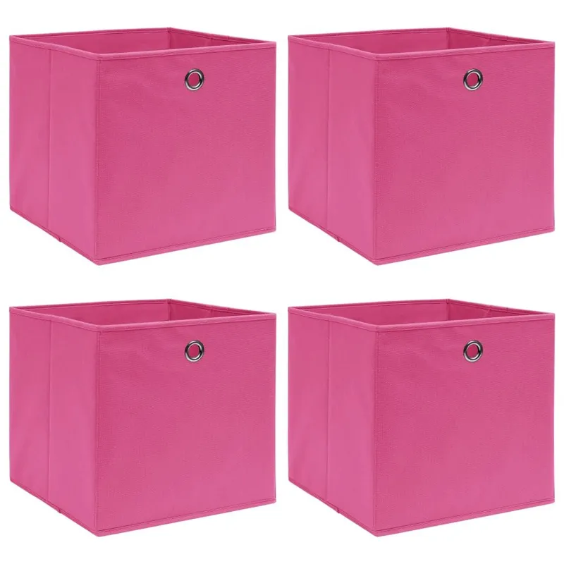 Aufbewahrungsboxen 4 Stk. Rosa 32x32x32 cm tessuto