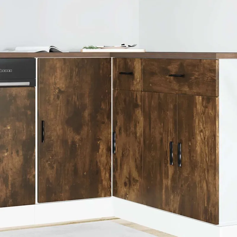 Küchenunterschrank Lyon Räuchereiche Holzwerkstoff