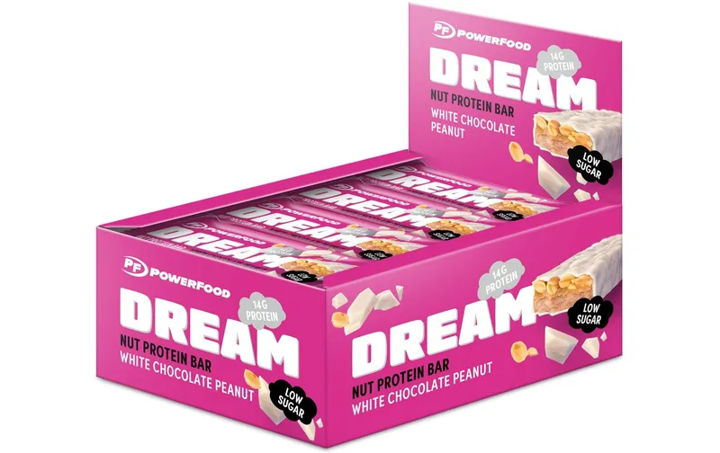 PowerFood Dream Nut Protein Bar biancoe Schokolade/Erdnuss, 12 x 50 g