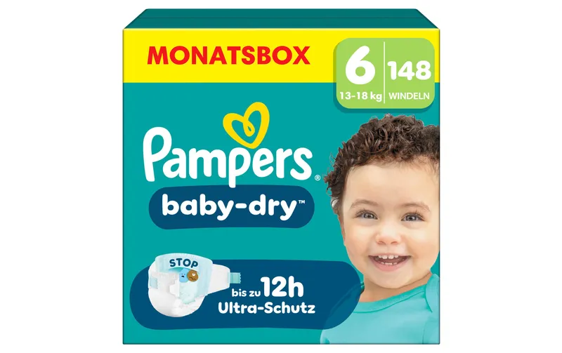 Pampers Windeln Baby Dry Extra Large Grösse 6