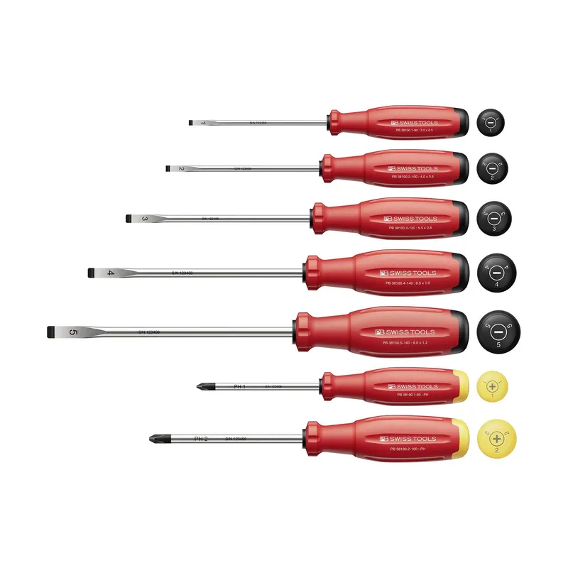PB Swiss Tools Schraubenzieher-Set SwissGrip Evo PB 38252 Schlitz Phillips