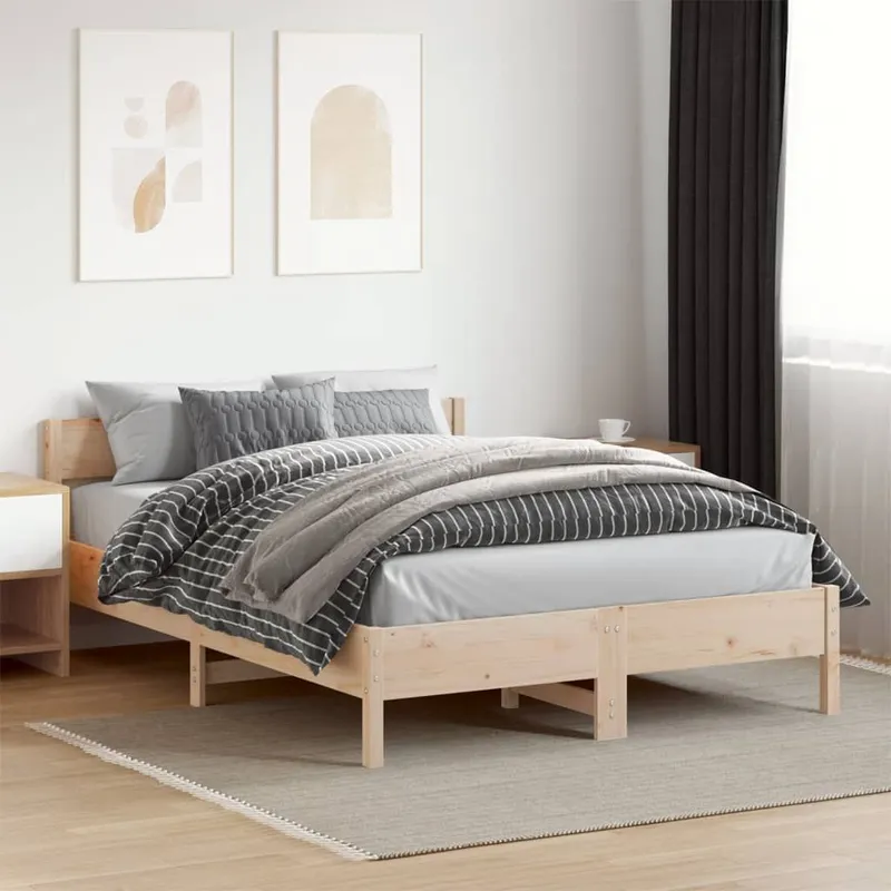letto in legno massiccio senza materasso 120x200 cm legno di pino