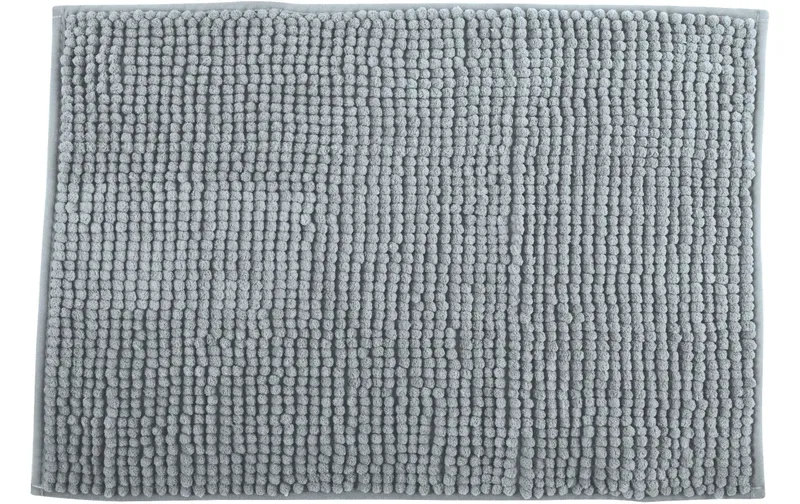 MSV Badteppich Chenille 40 x 60 cm, Hellgrau