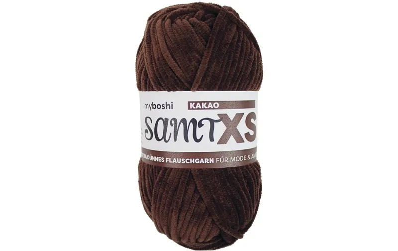 myBoshi Wolle Chenille Samt XS Kakao