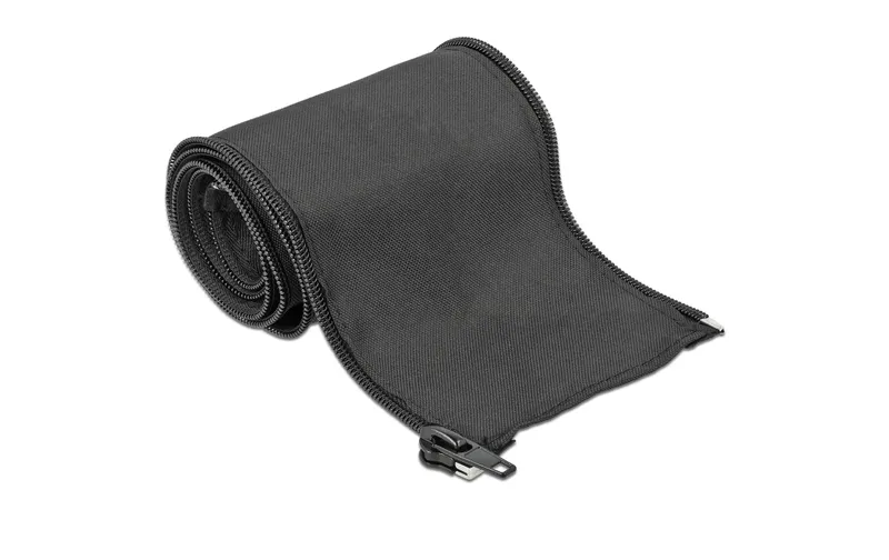 Delock Kabelschlauch 1 m x 35 mm, mit Reissverschluss Schwarz