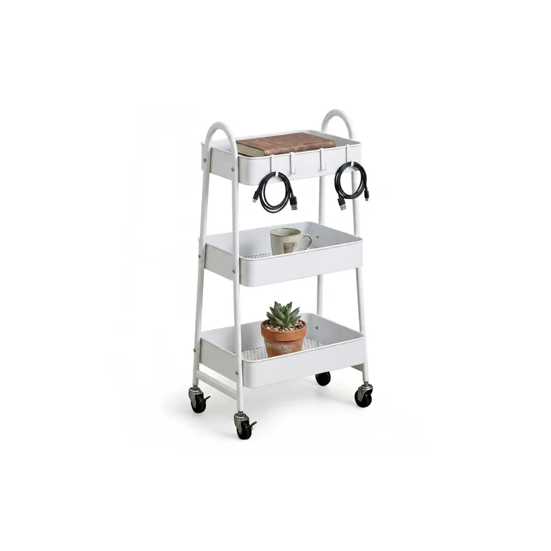 relaxdays Rollregal 44 x 80 x 32 cm, Weiss