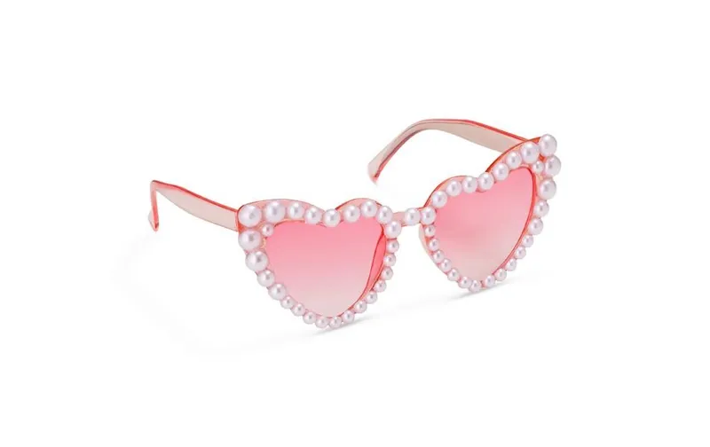 Partydeco Partybrille Herz, 13.5 x 5 x 13 cm, Rosa