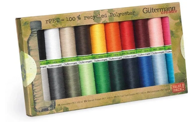 Gütermann Nähgarn-Set Allesnäher rPET 20 pezzi, multicolore