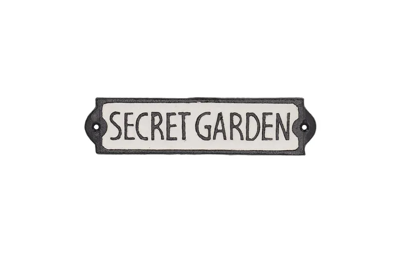 Esschert Design Wanddekoration Secret Garden 21.2 cm, black/white