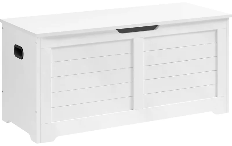 VASAGLE Sitztruhe im Landhausstil 100 x 40 x 46 cm, blanc matt