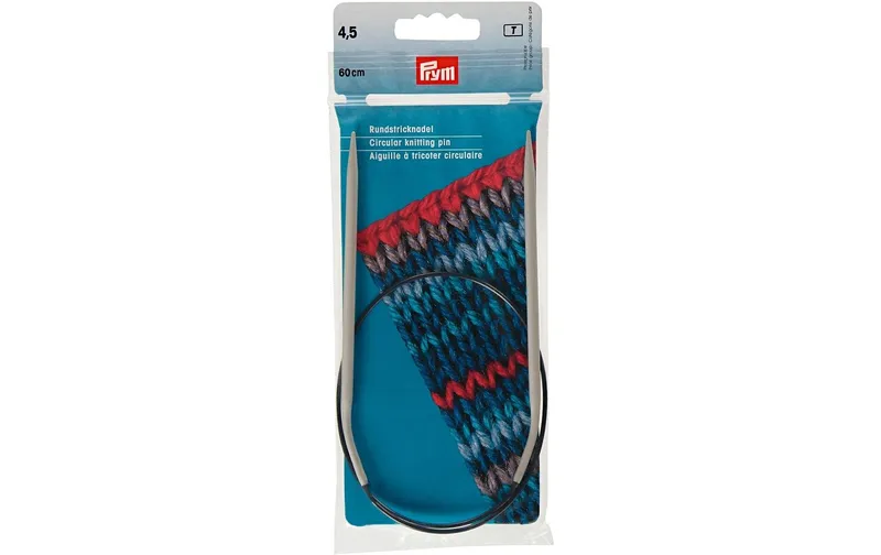 Prym Rundstricknadel Alu, gris 4.50 mm x 60 cm, 1 pièces