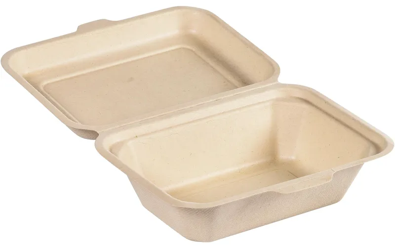 Duni Menübox Hinged 600 ml brown ungeteilt, 50 pieces