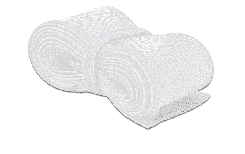 Delock Kabelschlauch Klettverschluss, 2m x 19 mm bianco