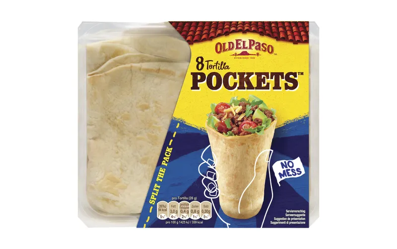 Old El Paso Tortilla Pockets 8 pezzi