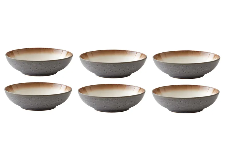 Bitz Suppen- & Pastateller Ø 20 cm, 6 pieces, grey/Crème