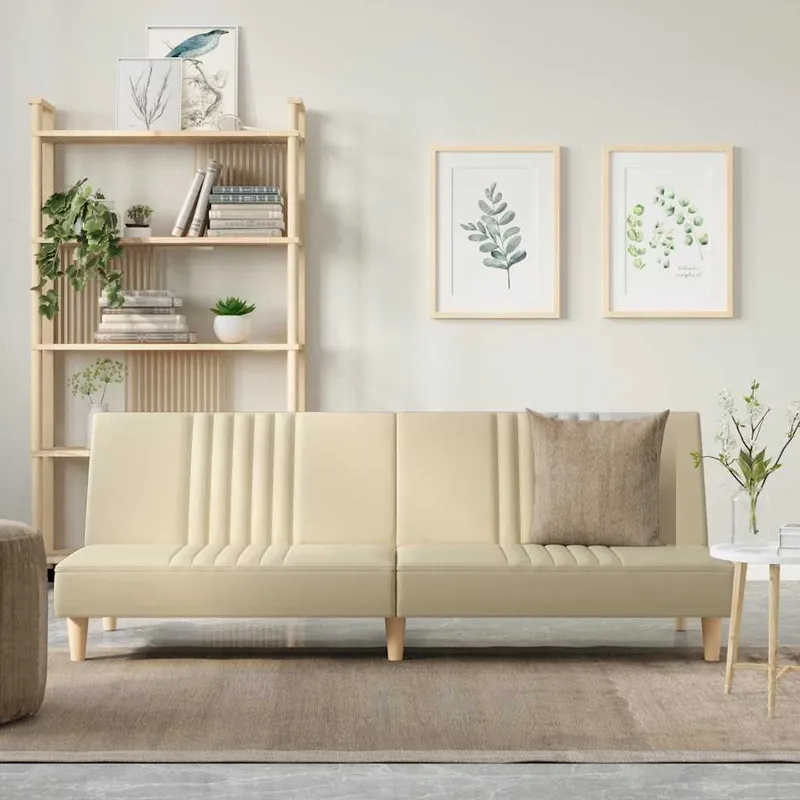 Schlafsofa Creme fabric