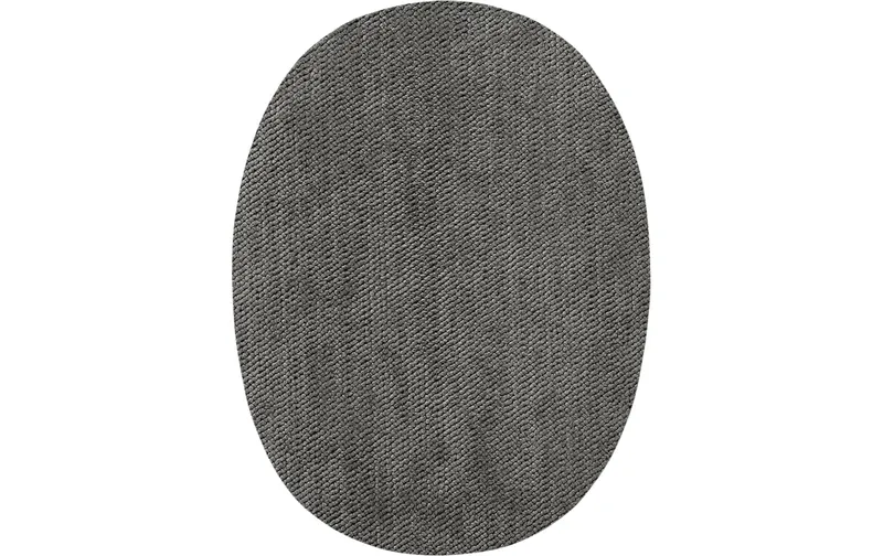 Mono-Quick Flickstoff Oval 8.5 x 11.2 cm Grau, 2 Stück