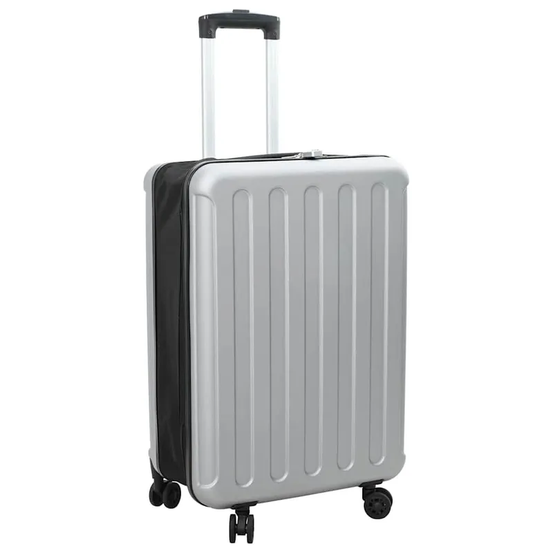 Koffer mit Schloss Silber 43 x 27 x 66 cm ABS Kunststoff