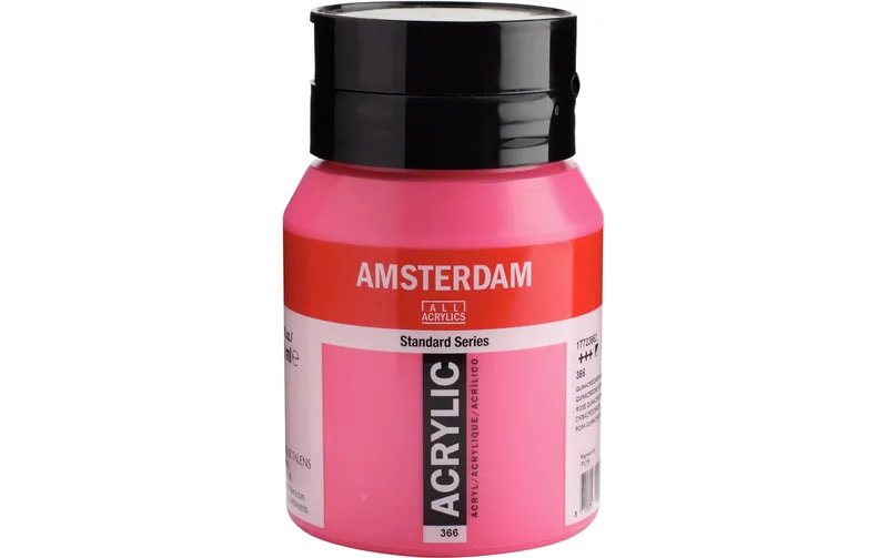 Amsterdam Acrylfarbe Standard 366 Chinacridonrosa halbdeckend, 500 ml