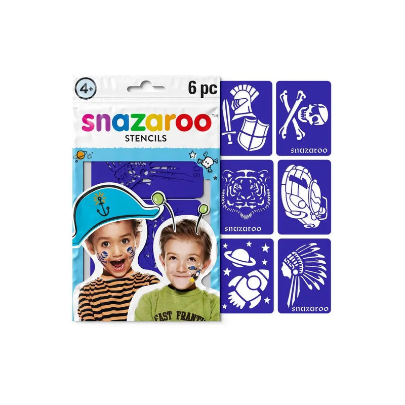 Snazaroo Zubehör Schablonen Jungen, 6 pièces