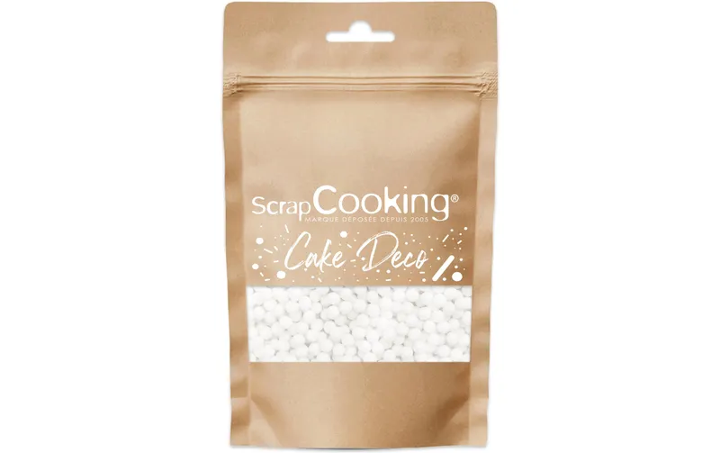 ScrapCooking Dekozucker Perlen bianco 55 g
