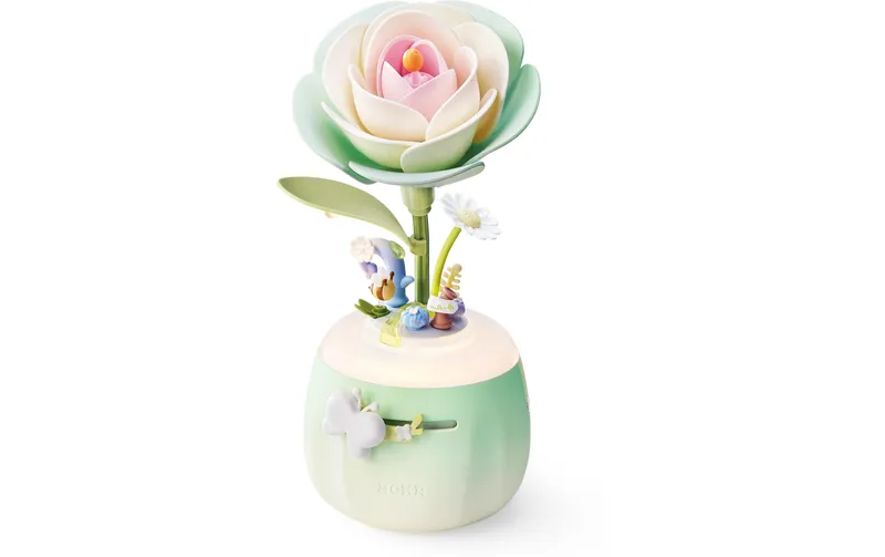 ROKR Bausatz Minty Camellia Lamp Animiertes Nachtlicht