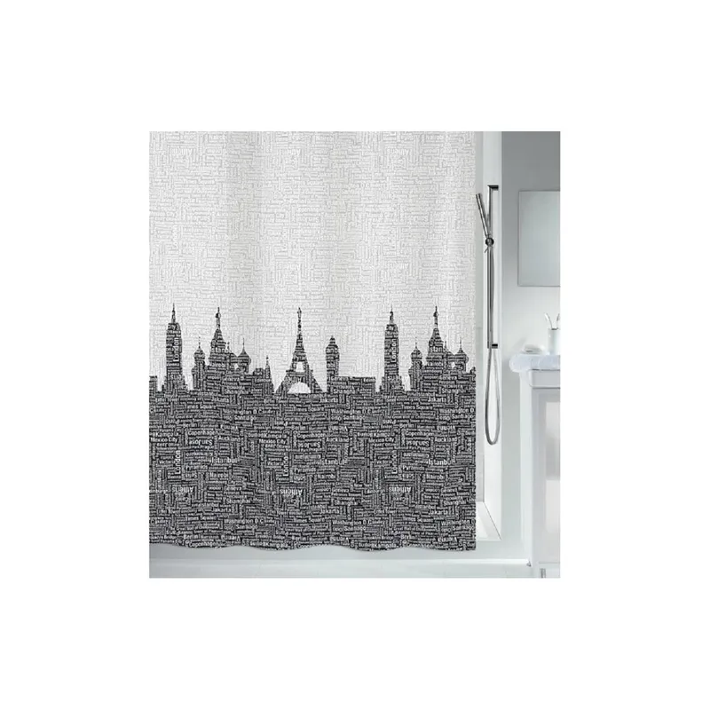 spirella Duschvorhang Urban 180 x 180 cm, black