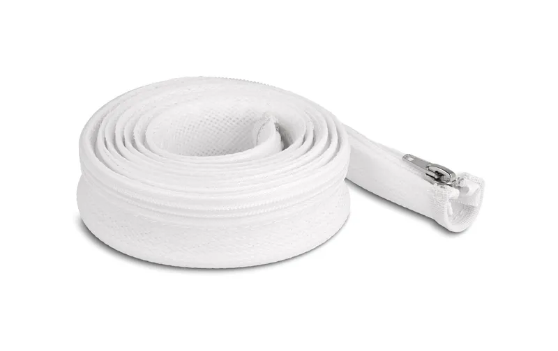 Delock Geflechtschlauch mit Reissverschluss 2 m x 30 mm Weiss